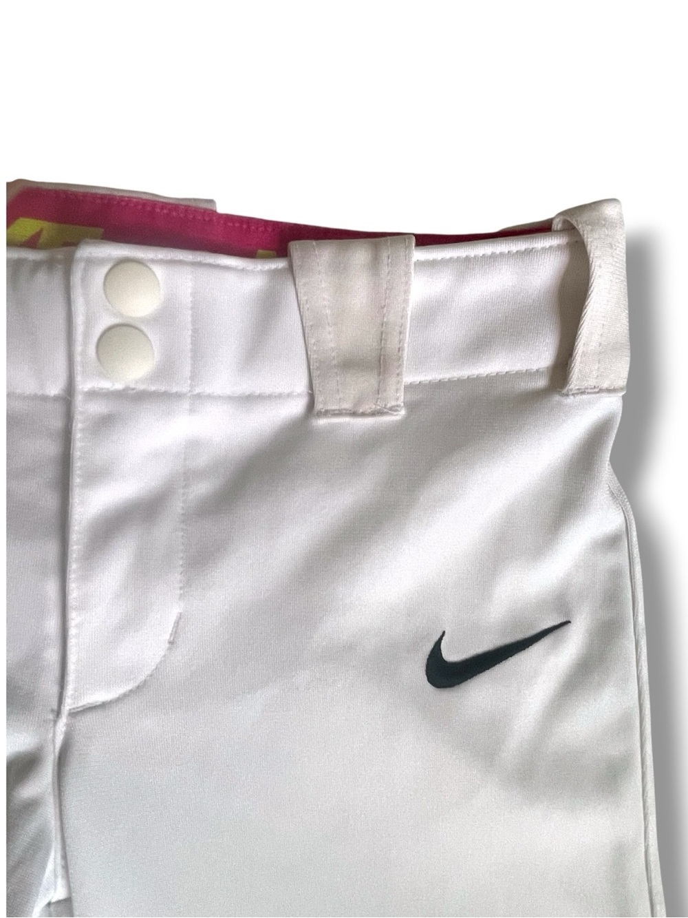 Nike Softball Pants White Knicker Stretch Athletic Uniform Pants Y2K Sporty Kids - Picture 4 of 8